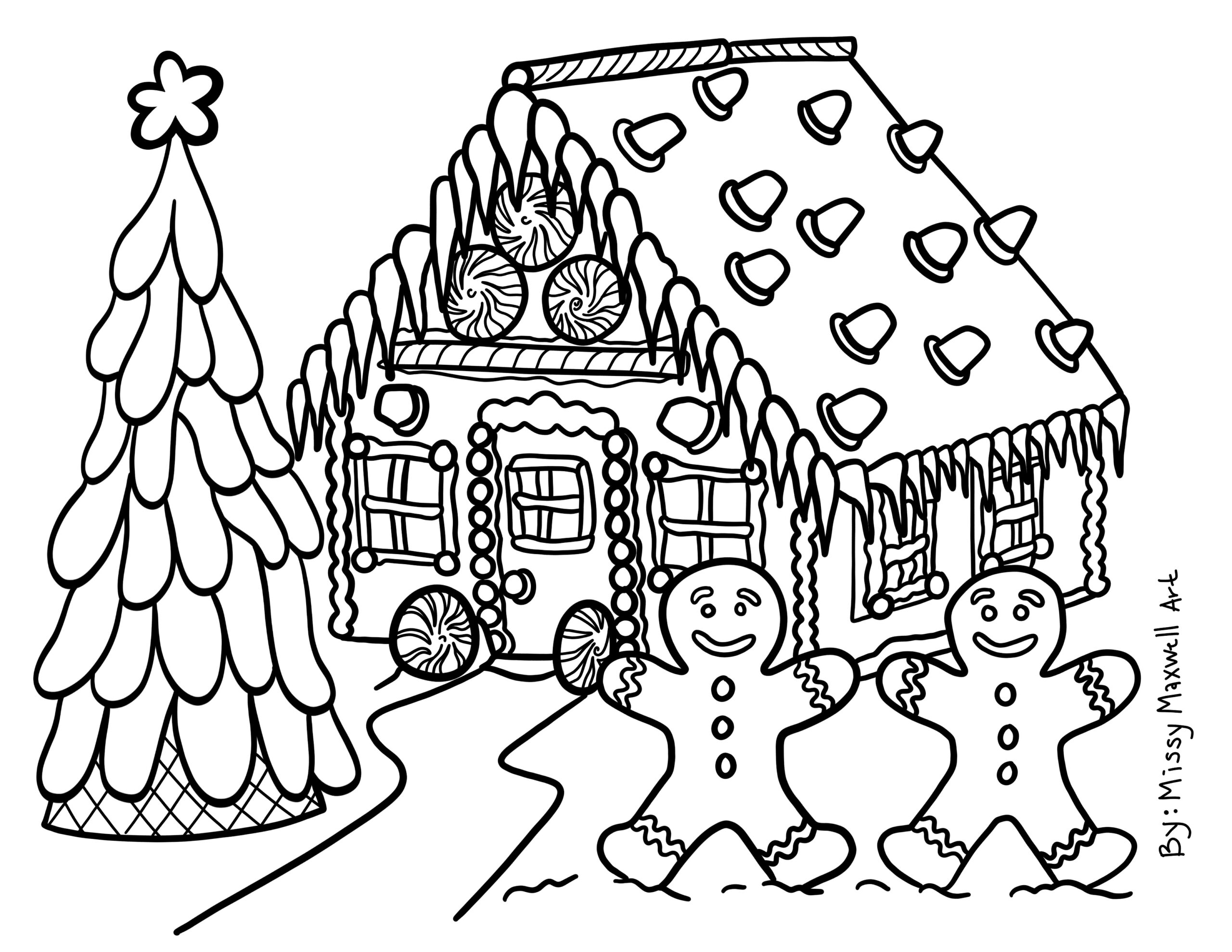 Missy s Gingerbread Coloring Page Missy s Gingerbread Coloring Page