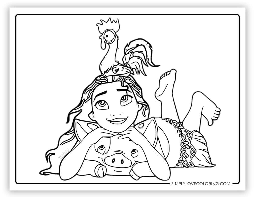Moana Coloring Pages Free PDF Printables Simply Love Coloring