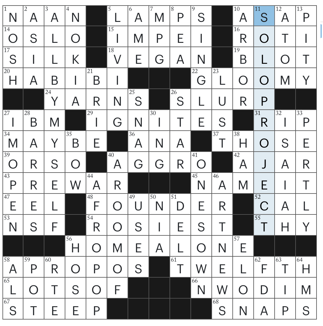 Monday August 25 2025 Diary Of A Crossword Fiend