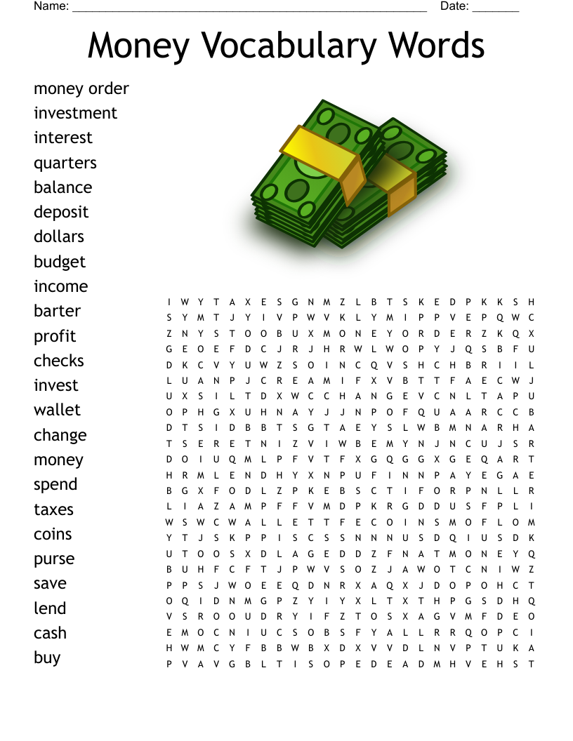 Money Crossword WordMint