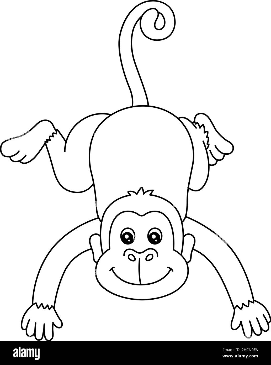Monkey Coloring Page Isolated For Kids Stock Vector Image Art Alamy Monkey Coloring Page Isolated For Kids Stock Vector Image Art Alamy