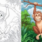 Monkey Coloring Pages 40 Free Printable PDF 