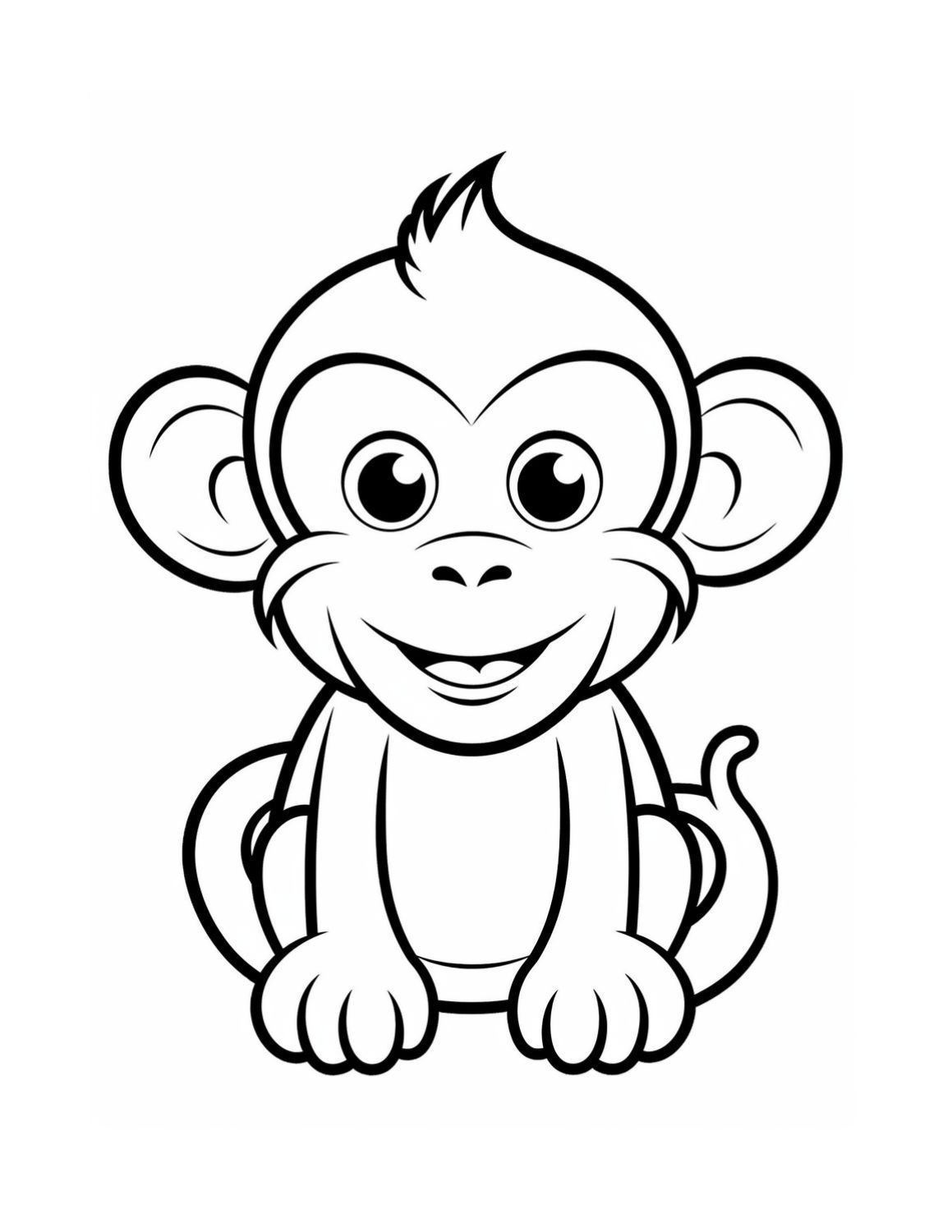 monkey coloring page monkey coloring page