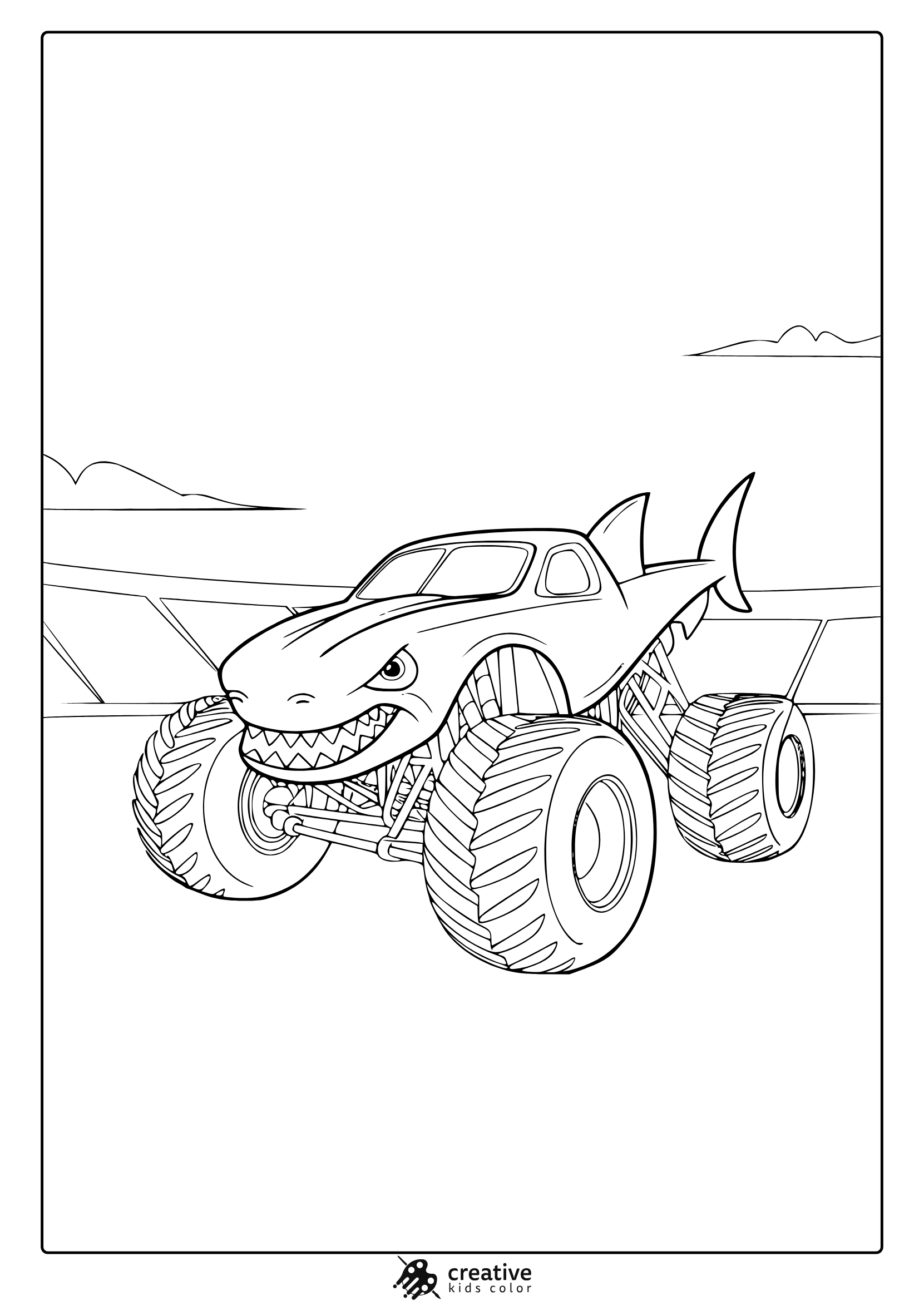 Monster Truck Coloring Pages 20 Free Printable PDF Monster Truck Coloring Pages 20 Free Printable PDF