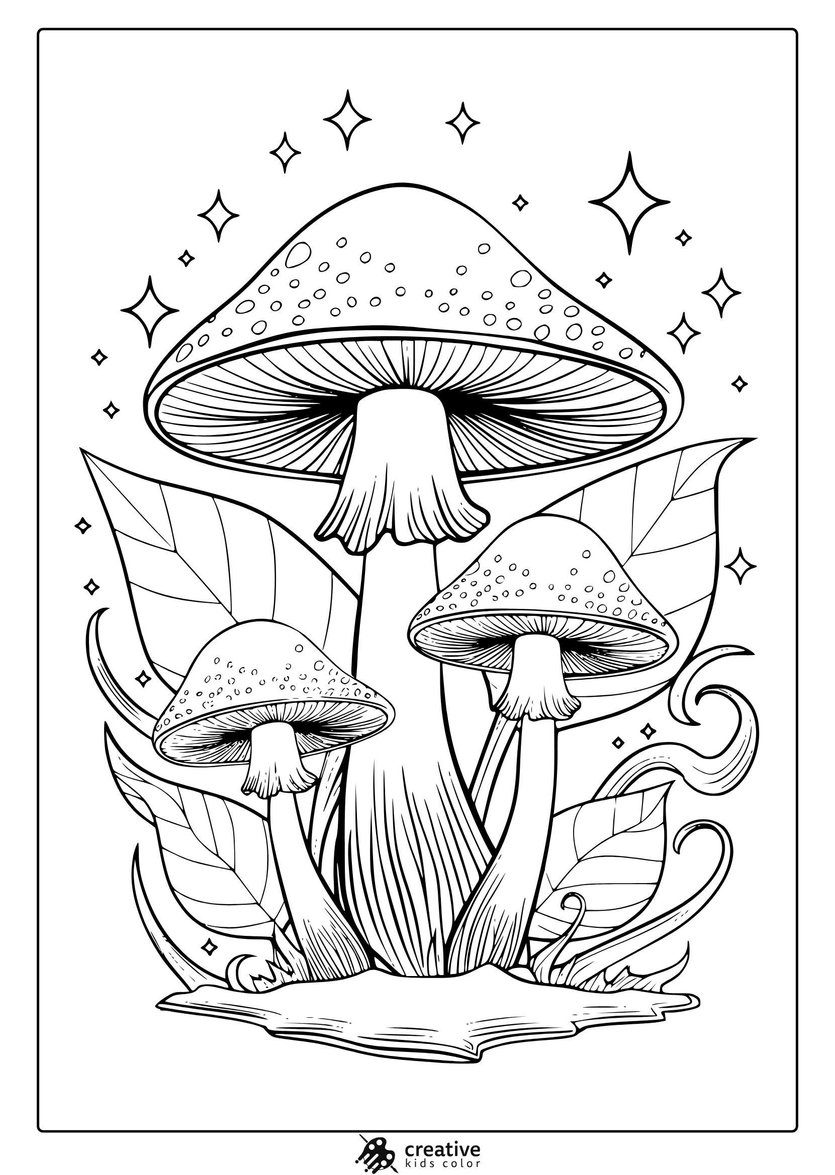 mushroom coloring pages