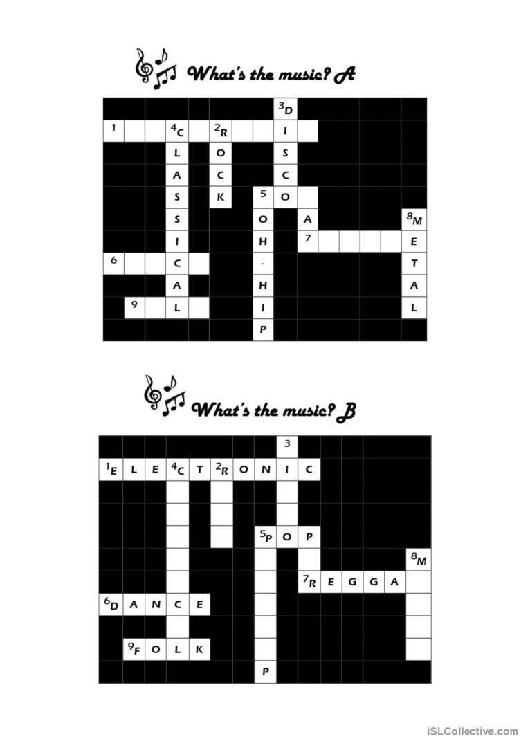 music genre crossword clue