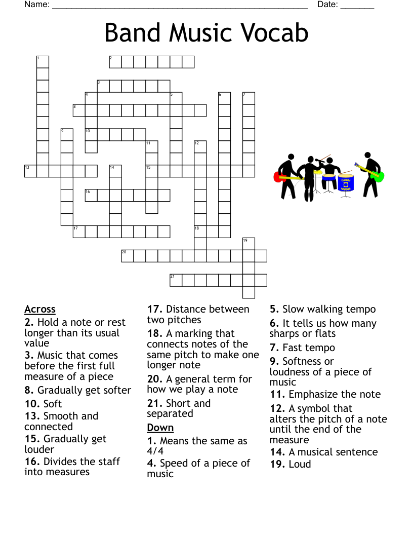 Music Symbols Crossword WordMint