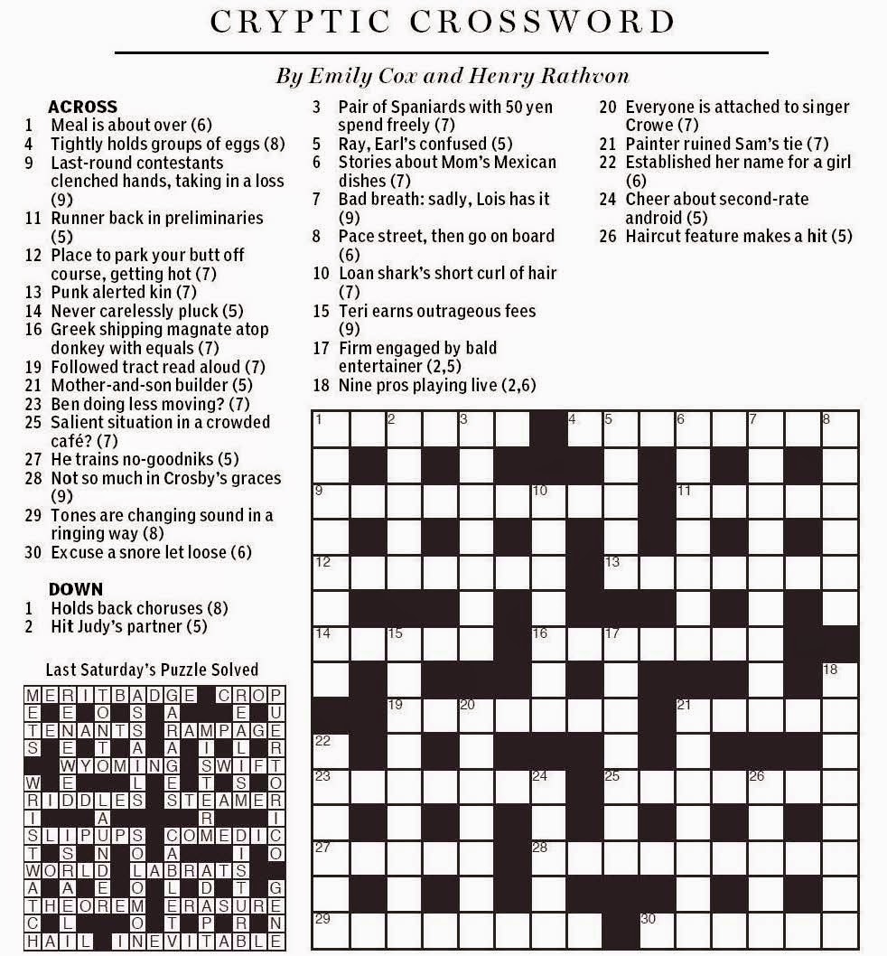 moneylender crossword clue