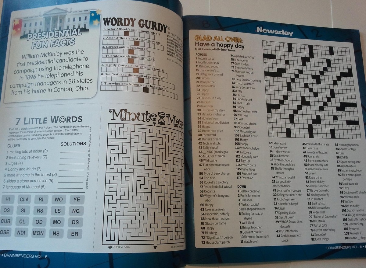 Newsday Brainbenders Volume 6 Crossword Sudoku Scrabble Boggle And More EBay