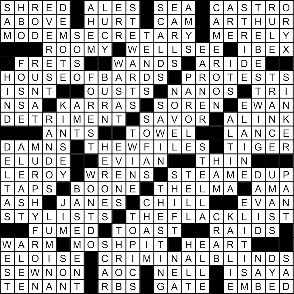 November 2019 Crossword Answer Key Washingtonian