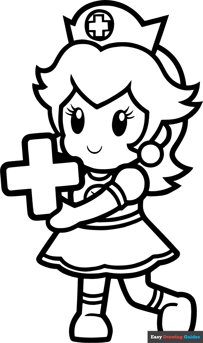 princess peach coloring pages