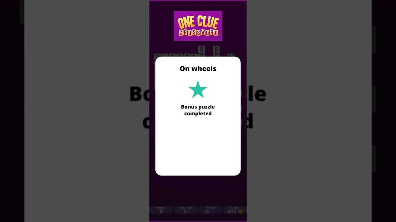 One Clue Crossword Bonus Puzzle On Wheels Answer YouTube