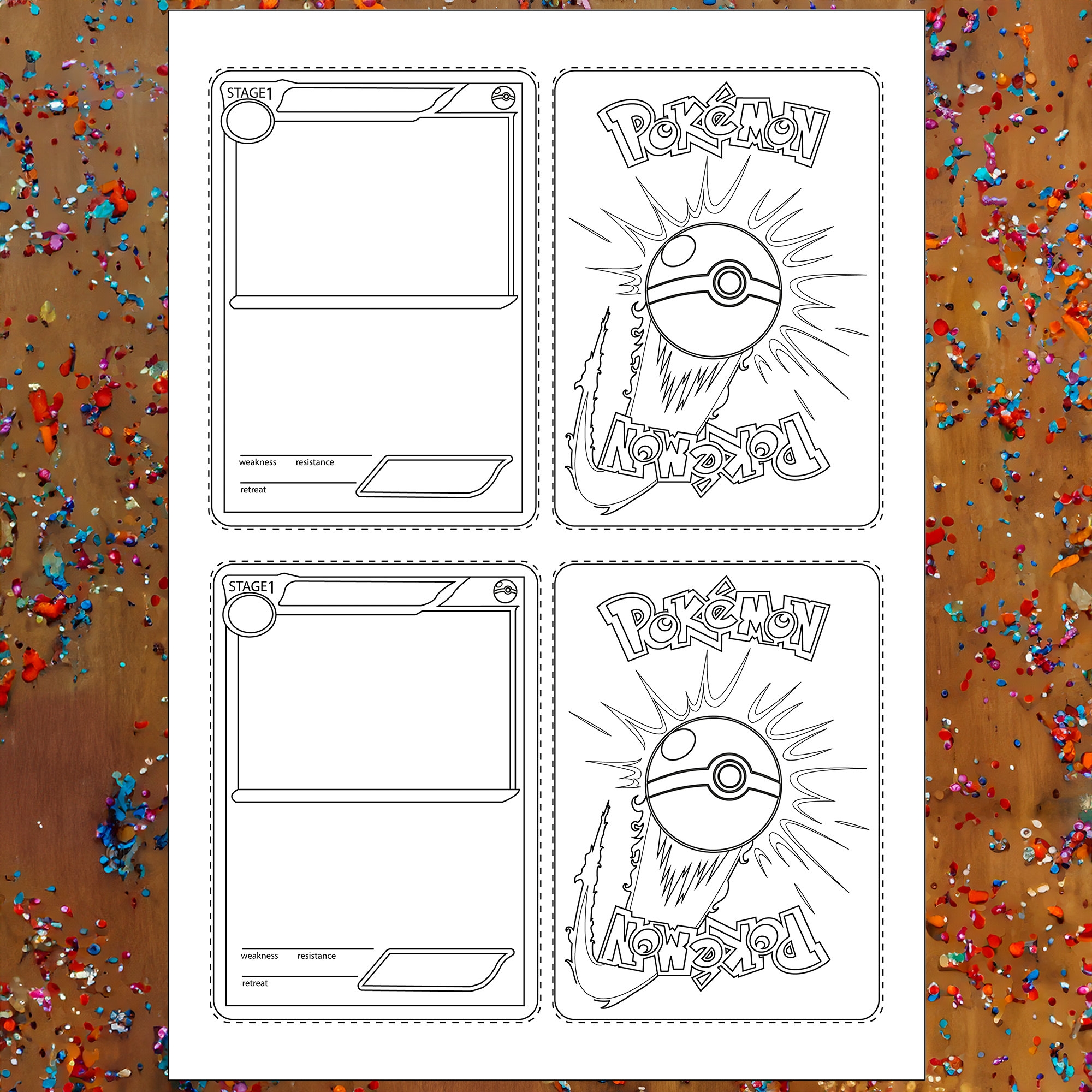 Paint Your Own Pokemon Card DIY Coloring Craft Activity Kit Etsy Paint Your Own Pokemon Card DIY Coloring Craft Activity Kit Etsy