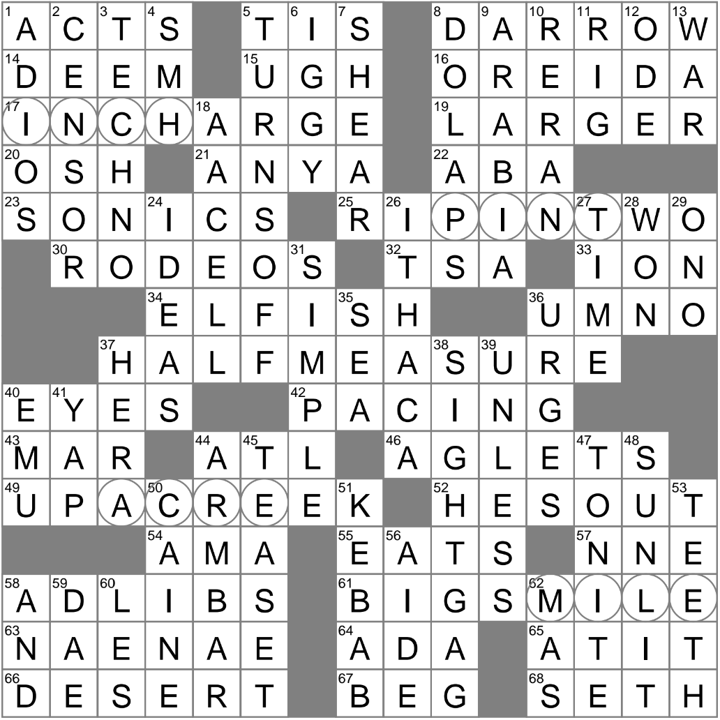 Paltry Effort Crossword Clue Archives LAXCrossword