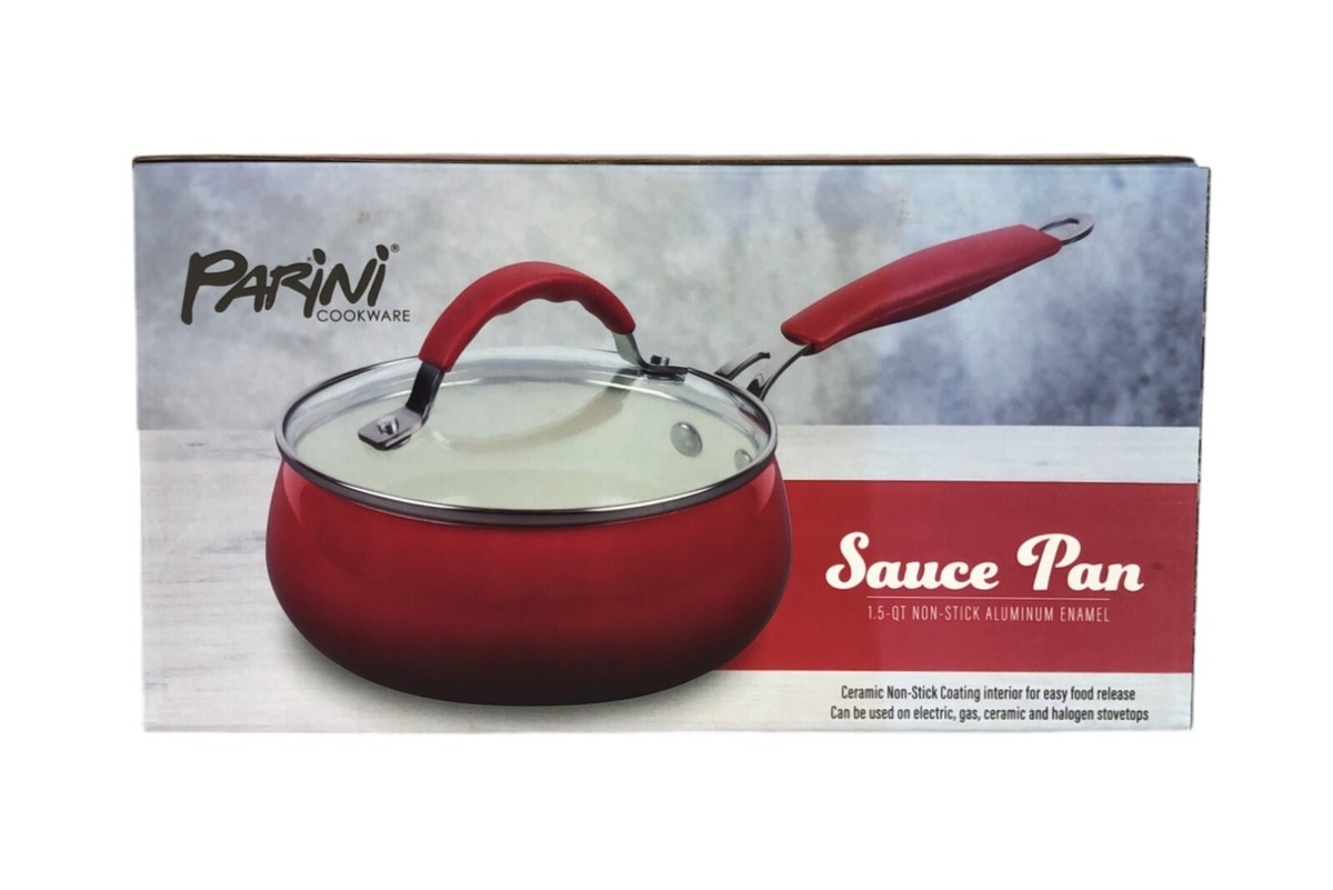 Parini Cookware Sauce Pan 1 5 Qt Non Stick Aluminum Enamel Ceramic Non Stick NEW EBay
