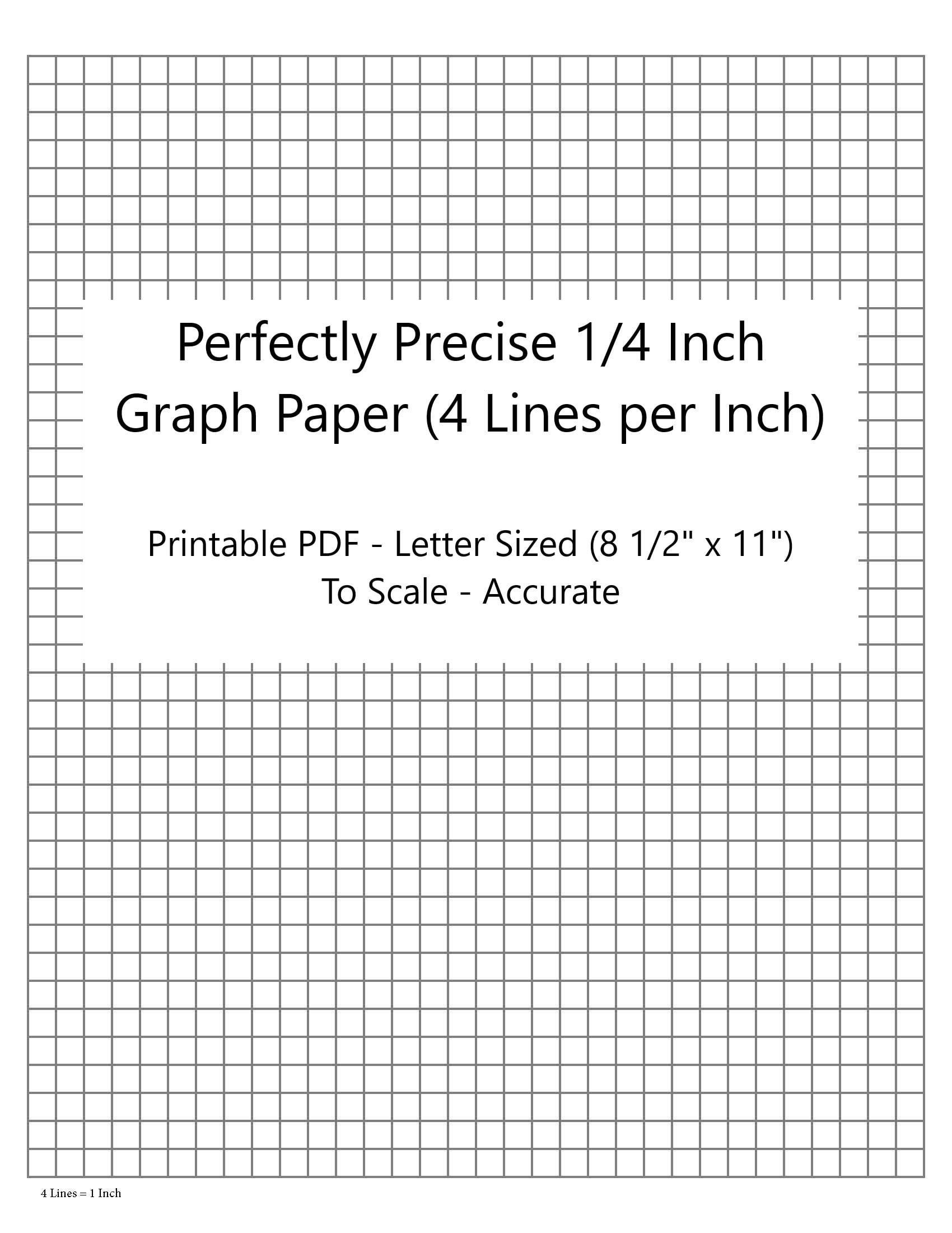 free printable graph paper 1/4 inch