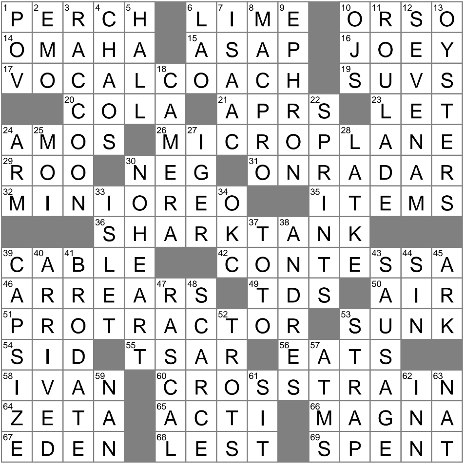 Perspective For Short Crossword Clue Archives LAXCrossword
