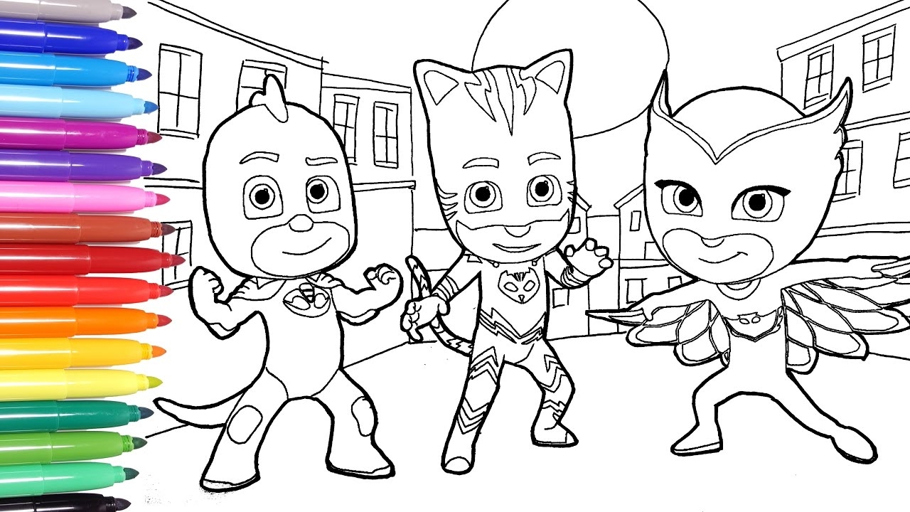 coloring pages for pj masks coloring pages for pj masks
