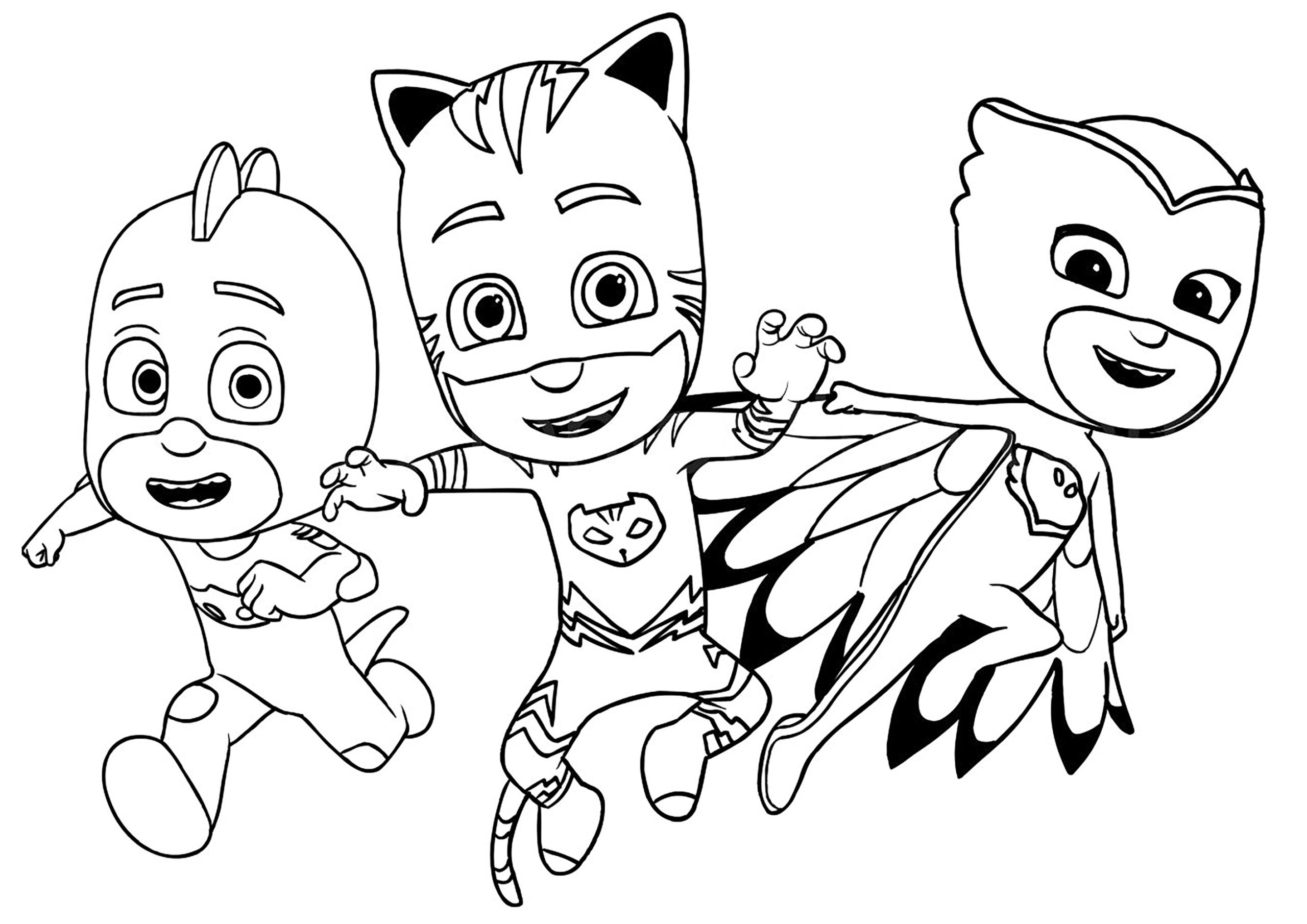PJ Masks Heroes In Action PJ Masks Coloring Pages PJ Masks Heroes In Action PJ Masks Coloring Pages