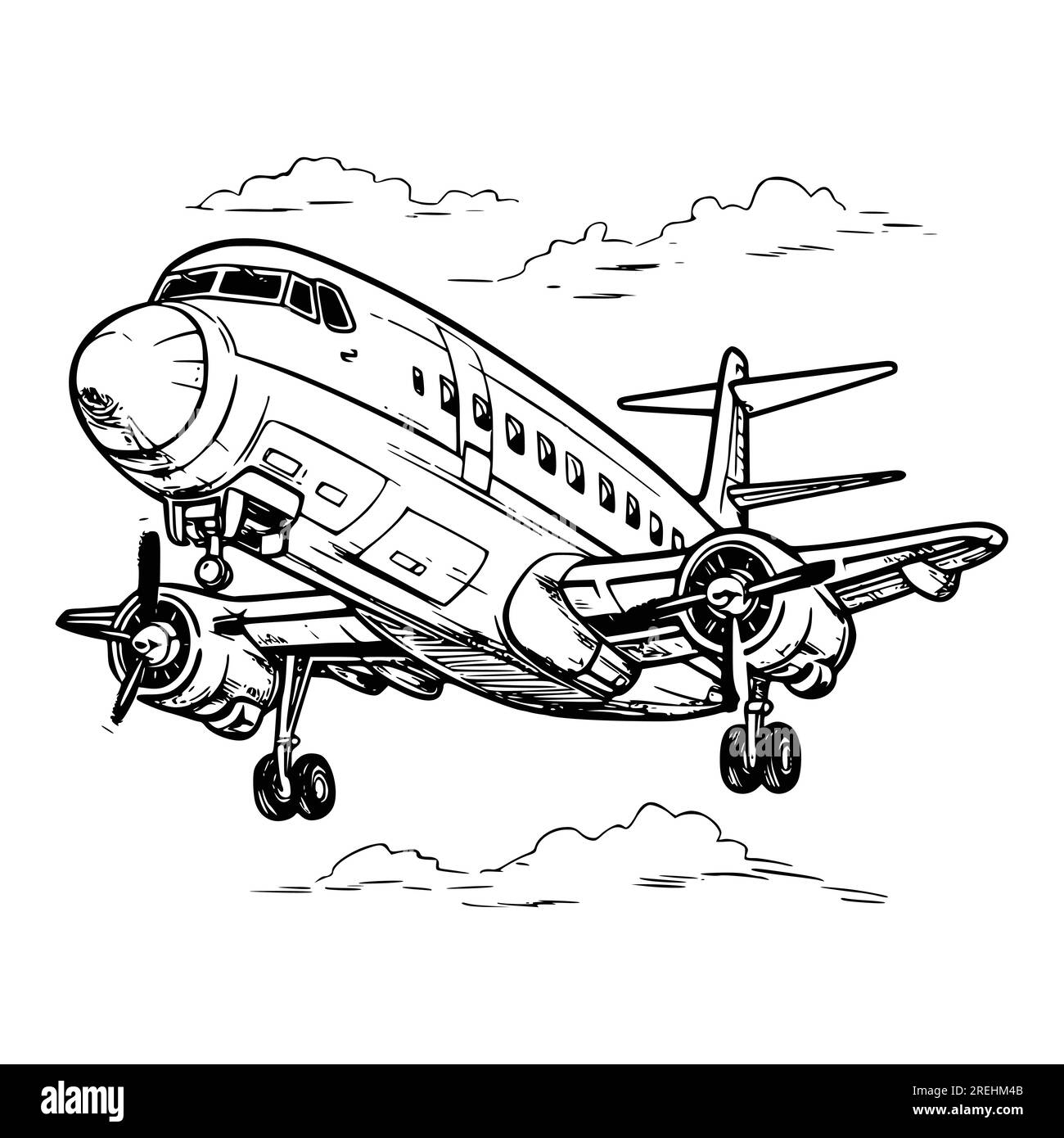 Plane Coloring Pages Drawing For Kids Stock Vector Image Art Alamy Plane Coloring Pages Drawing For Kids Stock Vector Image Art Alamy