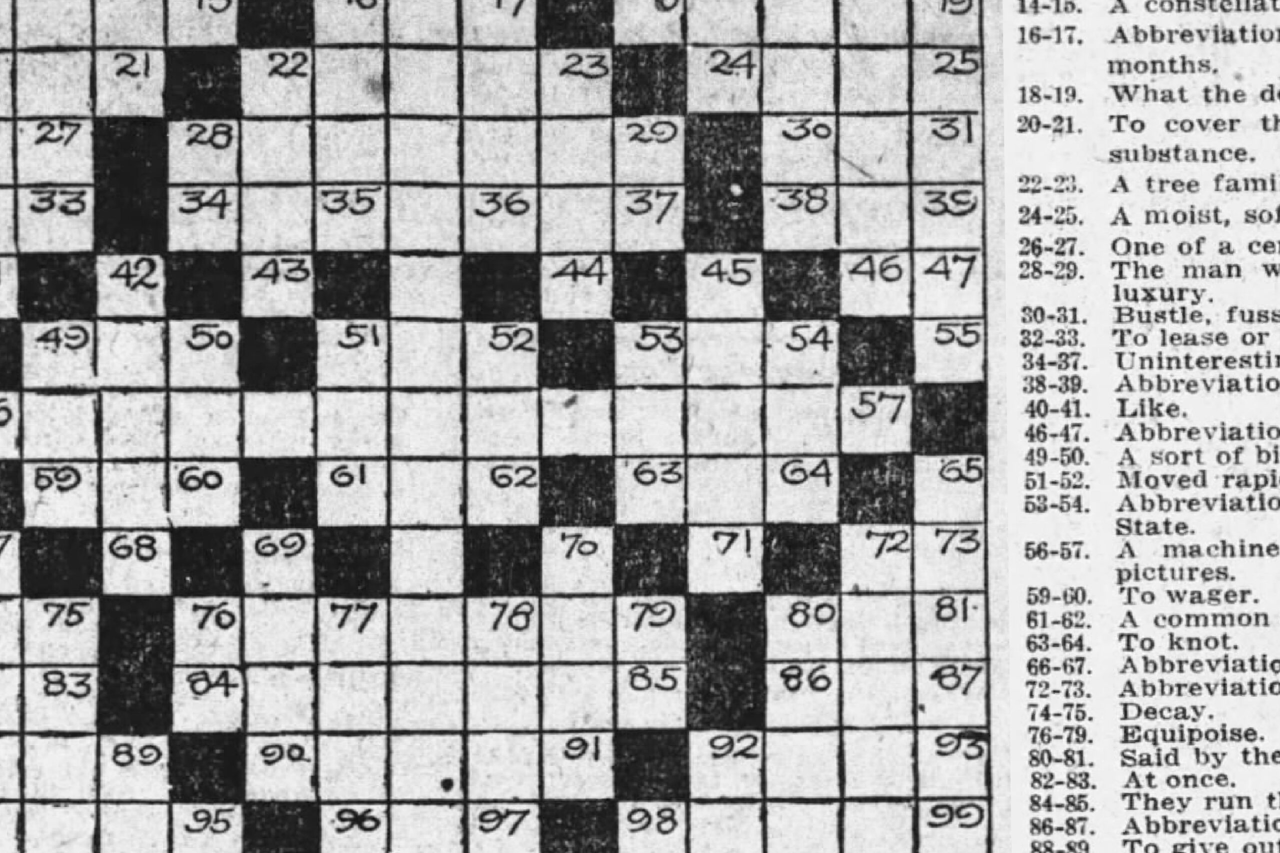 Play This Boston Globe Crossword Puzzle From 1917 The Boston Globe Play This Boston Globe Crossword Puzzle From 1917 The Boston Globe