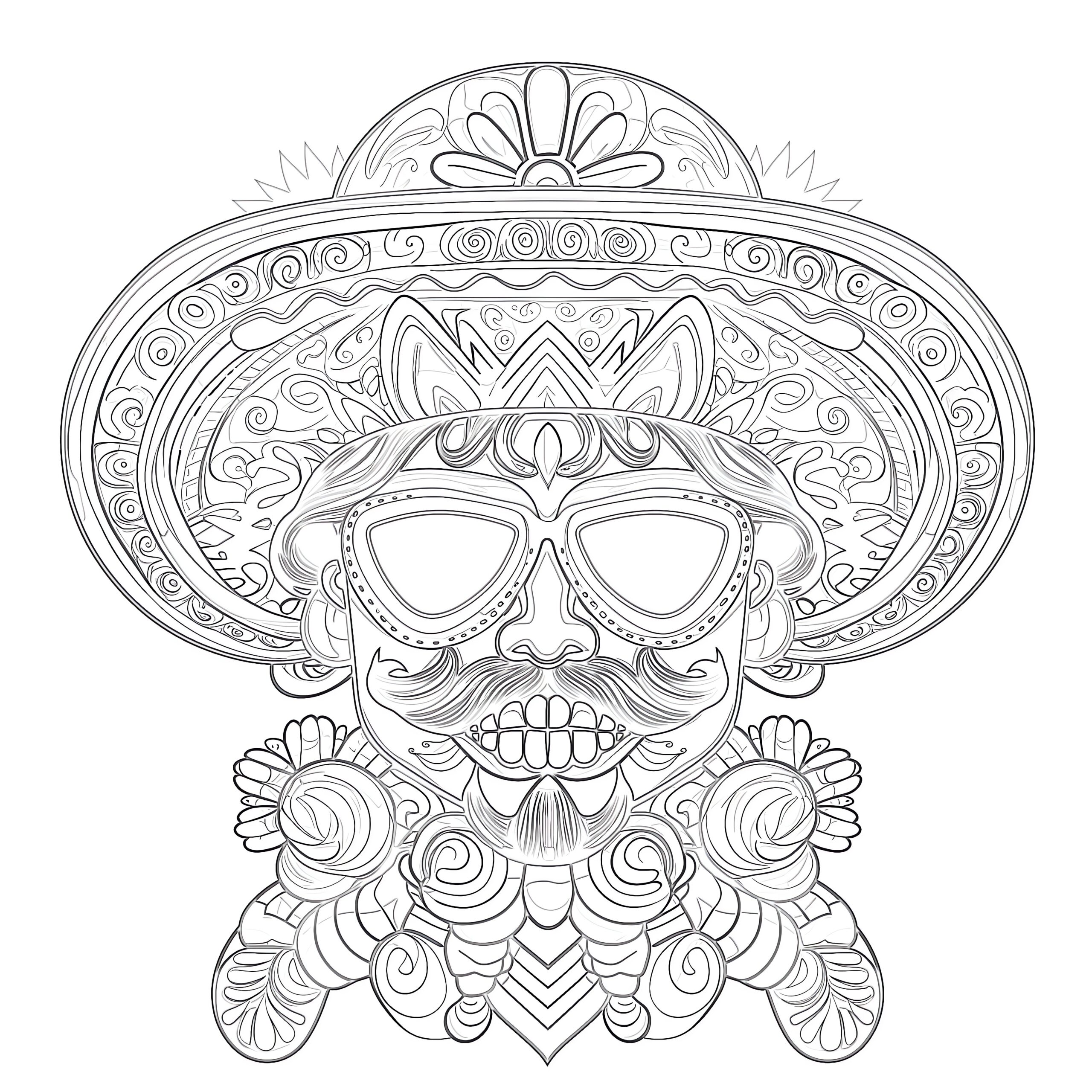 Printable Adult Cinco De Mayo Coloring Page Coloring Pages Mimi Panda Printable Adult Cinco De Mayo Coloring Page Coloring Pages Mimi Panda