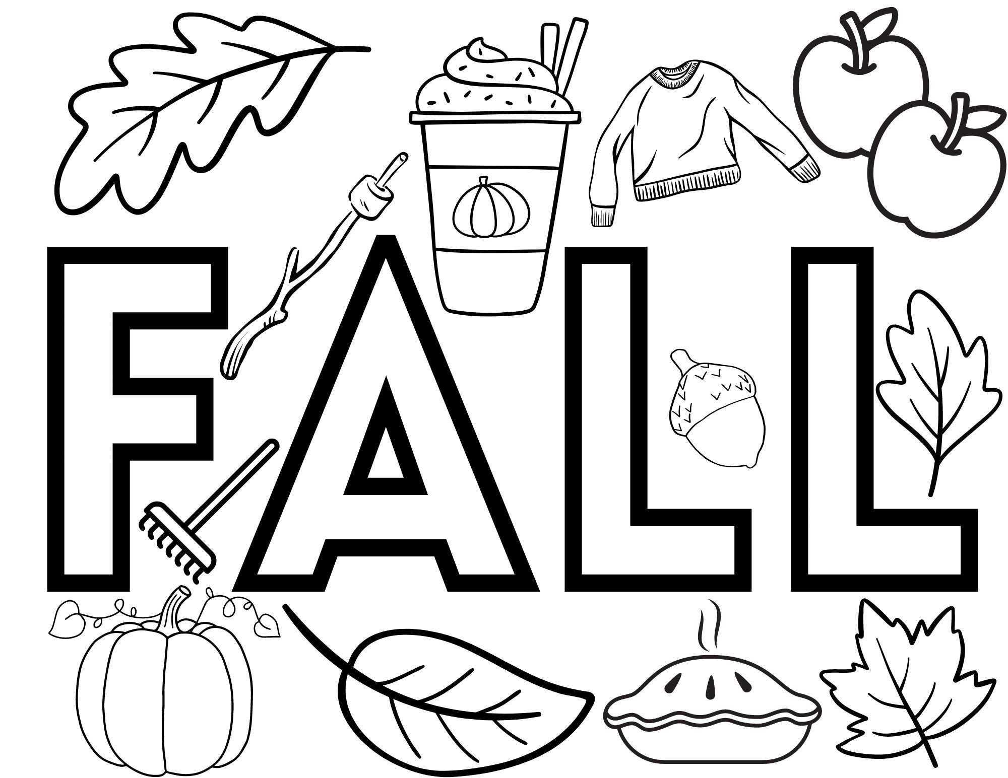 coloring pages for fall