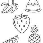 Printable Fruit Coloring Page For Kids Food Etsy