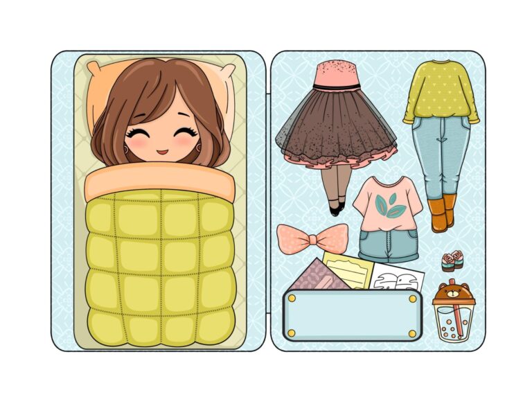 Printable Paper Doll Template Activities For Kids Etsy