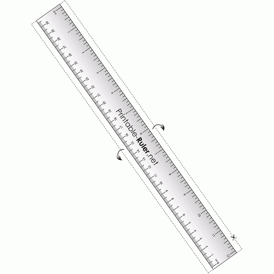 12 inch paper ruler printable