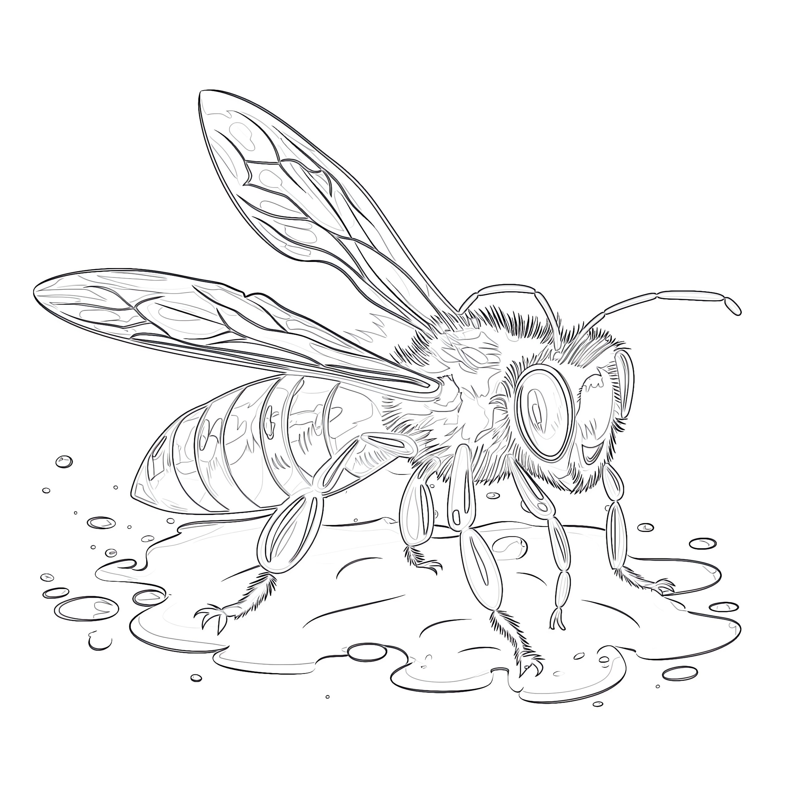 bee coloring page bee coloring page