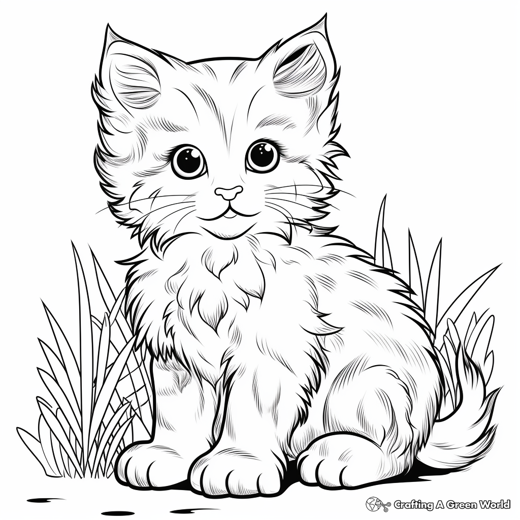 kitten coloring page