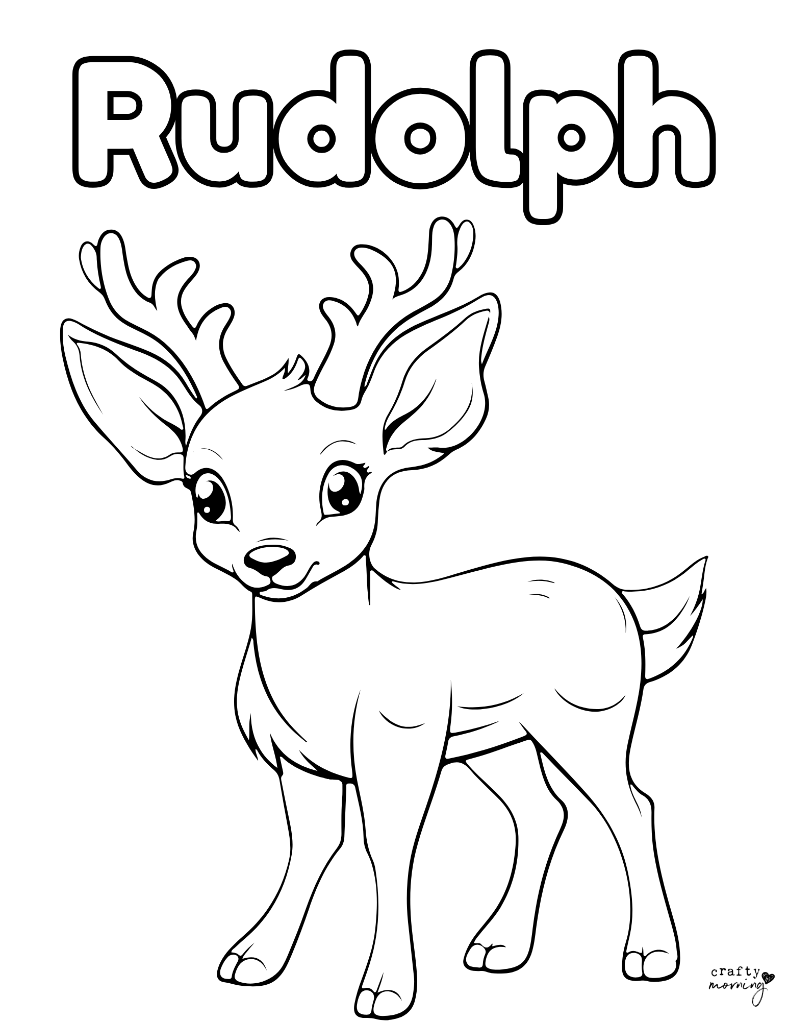 Reindeer Coloring Pages Crafty Morning Reindeer Coloring Pages Crafty Morning