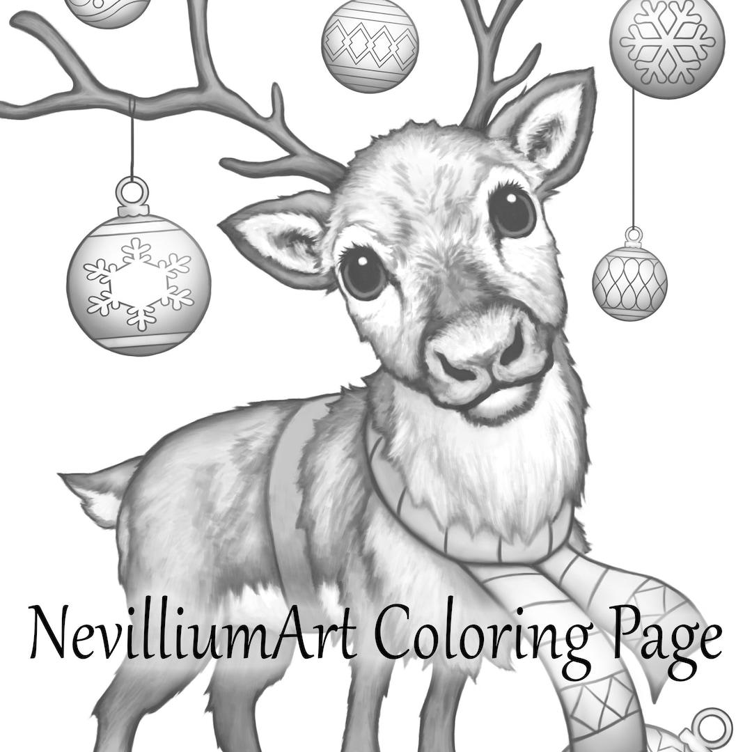 Reindeer Games Christmas Grayscale Coloring Page Nevilliumart Instant Download Printable JPEG PDF Files Etsy Reindeer Games Christmas Grayscale Coloring Page Nevilliumart Instant Download Printable JPEG PDF Files Etsy