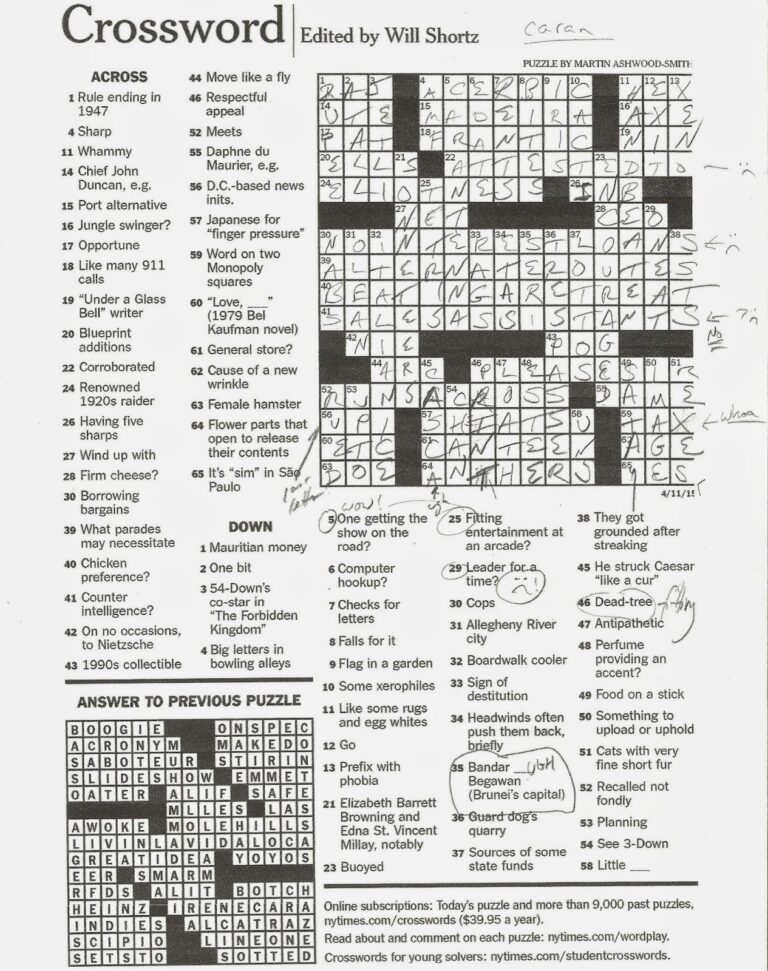 Rex Parker Does The NYT Crossword Puzzle