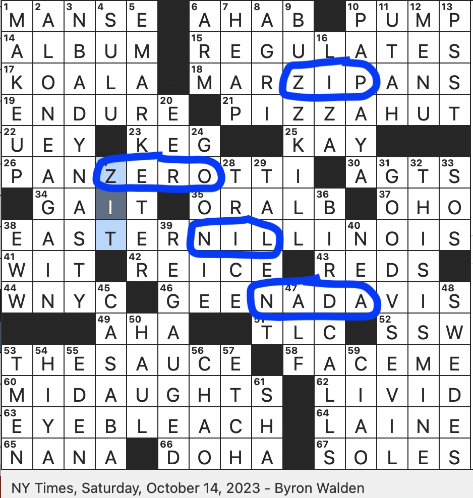nose ring shape crossword