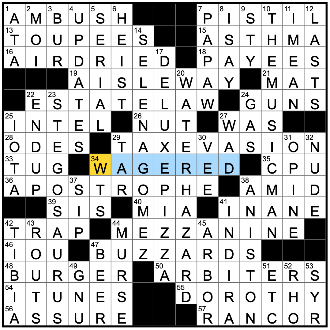 interjection of interest nyt crossword