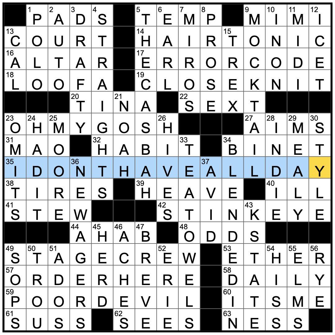 not mainstream crossword