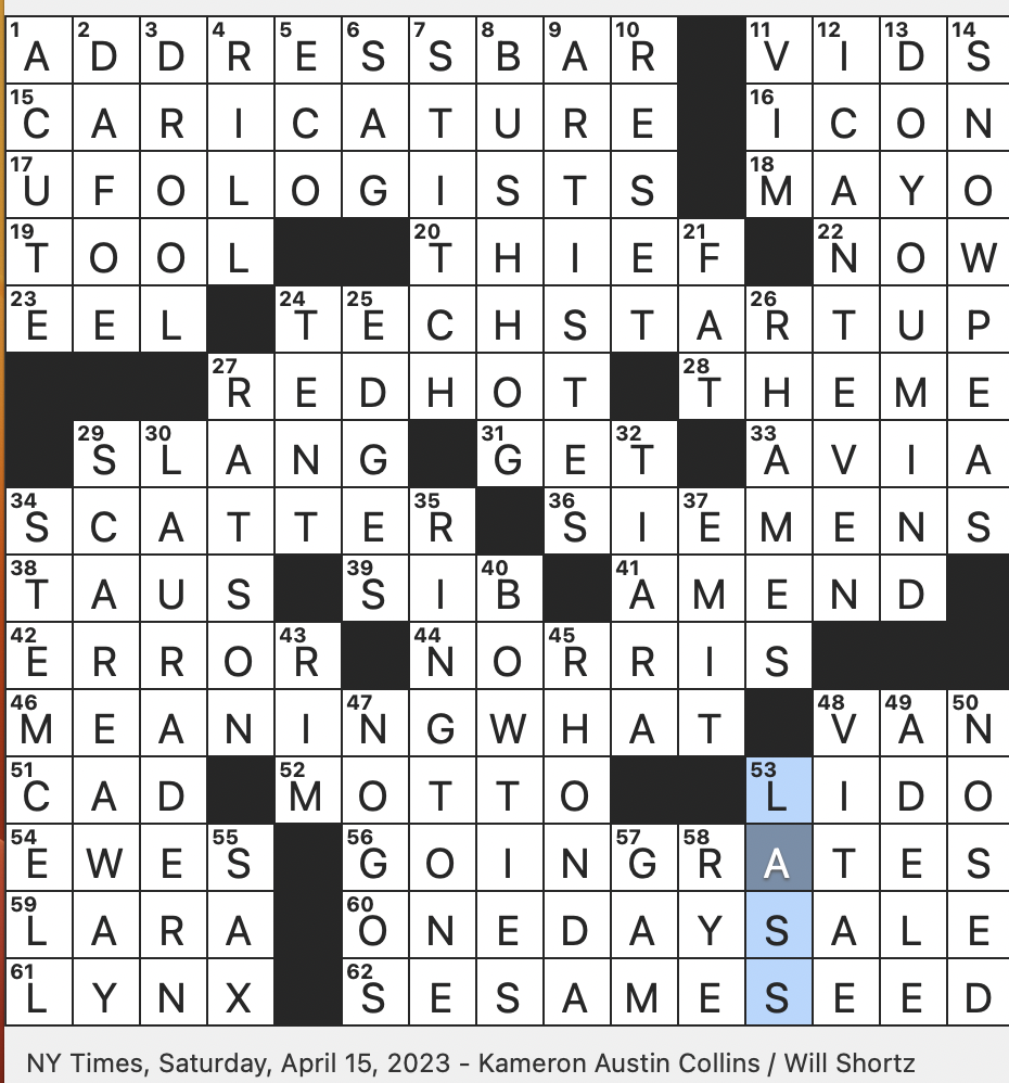 Rex Parker Does The NYT Crossword Puzzle Millions Of Ghanaians Ethnically SAT 4 15 23 Nickname For France s Louis VI Life Nomadism Popular On Social Media Land clearing Tractor Attachment 
