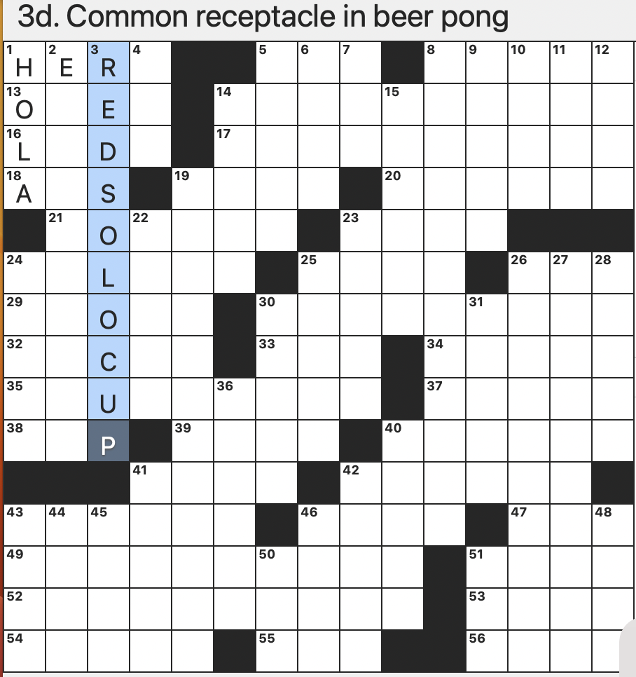 Rex Parker Does The NYT Crossword Puzzle One sided Curiosities FRI 11 17 23 Common Receptacle In Beer Pong Presider Over Weddings In Greek Myth Heated Discussion Of Who s Responsible For