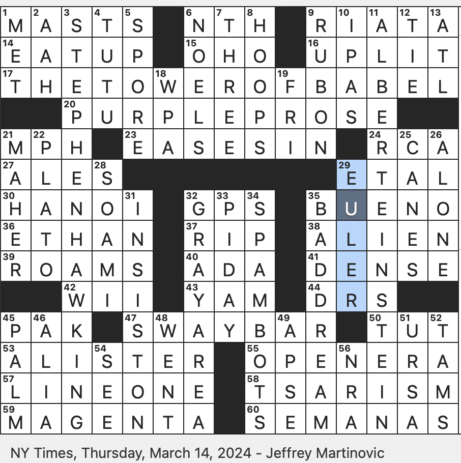 origin crossword puzzle clue