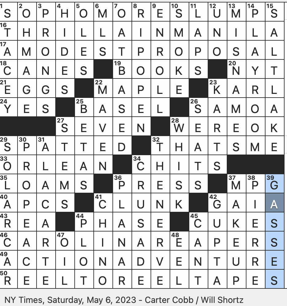 no choice sorry crossword