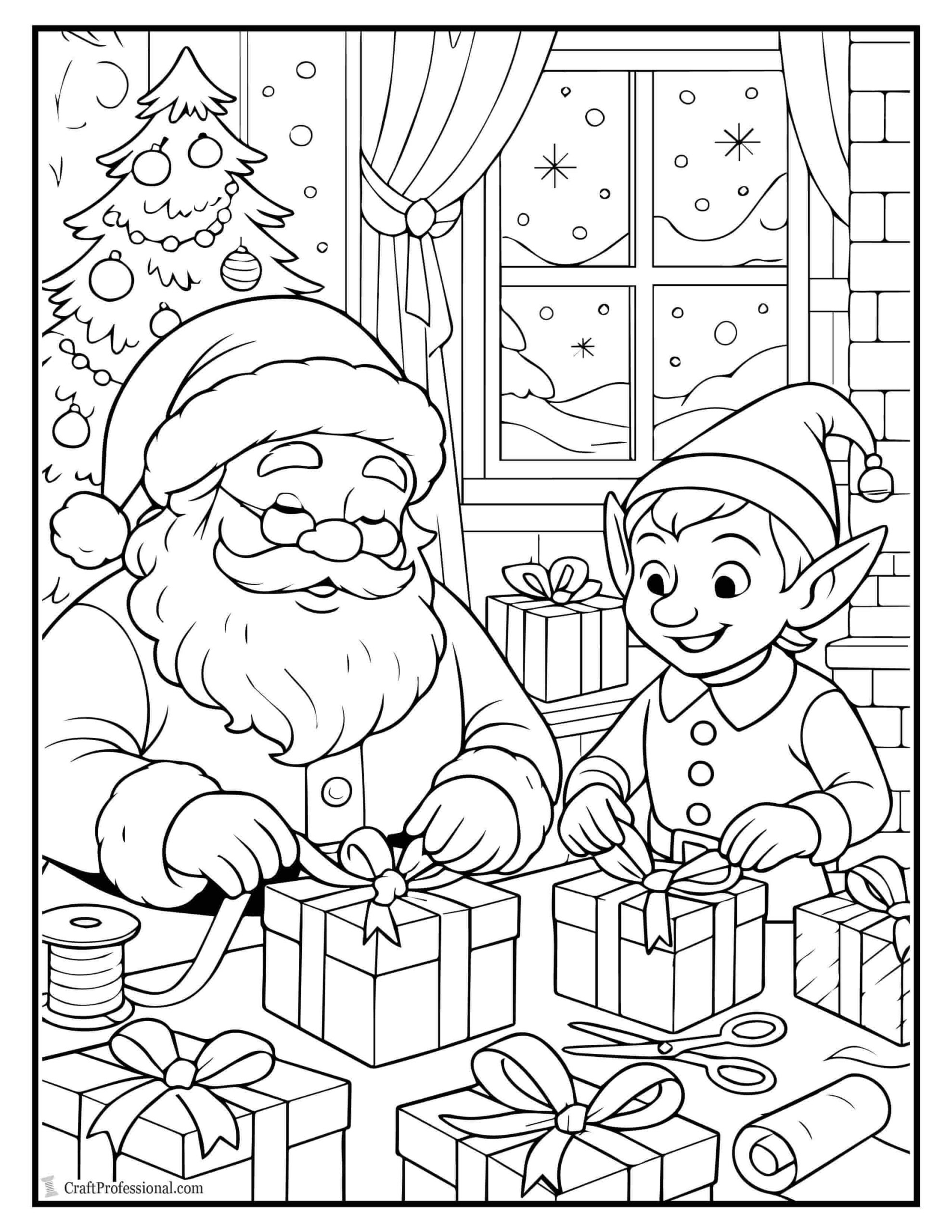 Santa Coloring Pages Free Printables Fun Christmas Activities