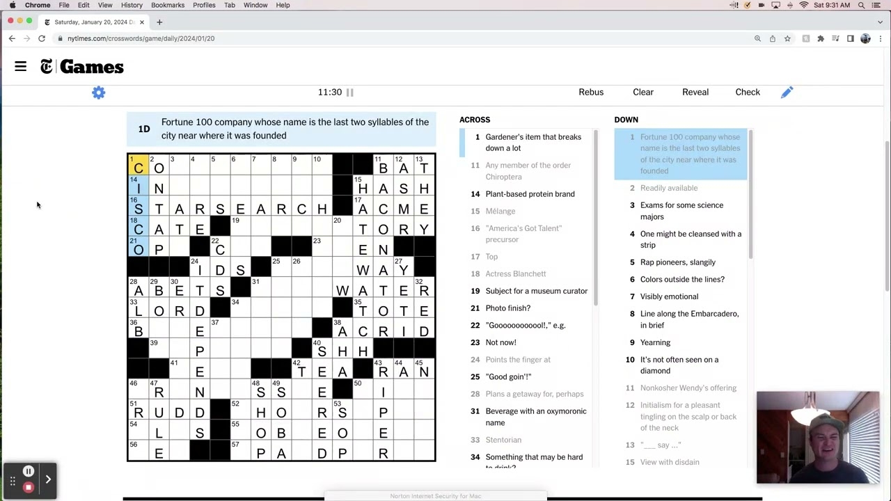 melange crossword clue