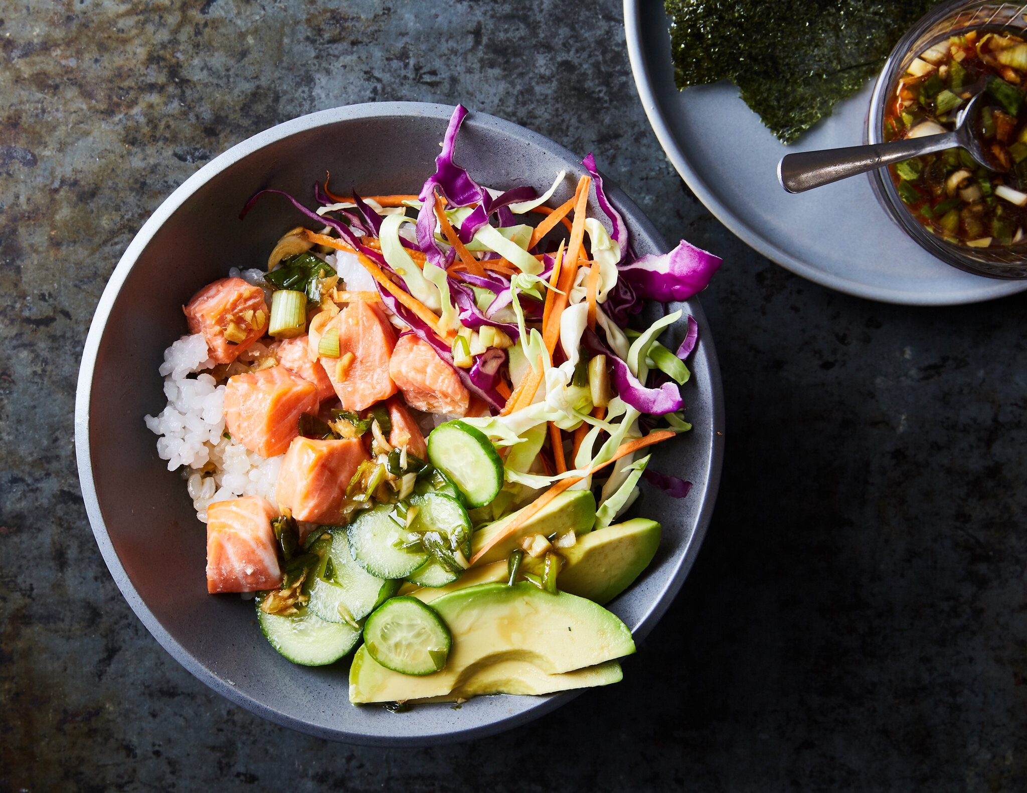 sushi order topped with salmon nyt crossword
