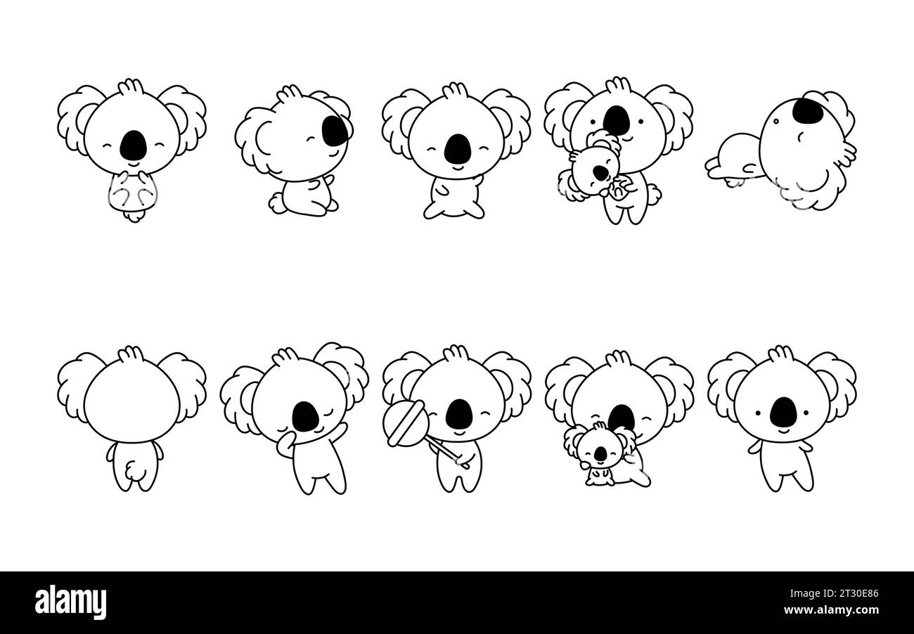 Set Of Cartoon Isolated Koala Coloring Page Cute Vector Kawaii Koala Bear Outline Collection Of Cute Vector Baby Animals Outline For Stickers Baby Stock Vector Image Art Alamy Set Of Cartoon Isolated Koala Coloring Page Cute Vector Kawaii Koala Bear Outline Collection Of Cute Vector Baby Animals Outline For Stickers Baby Stock Vector Image Art Alamy