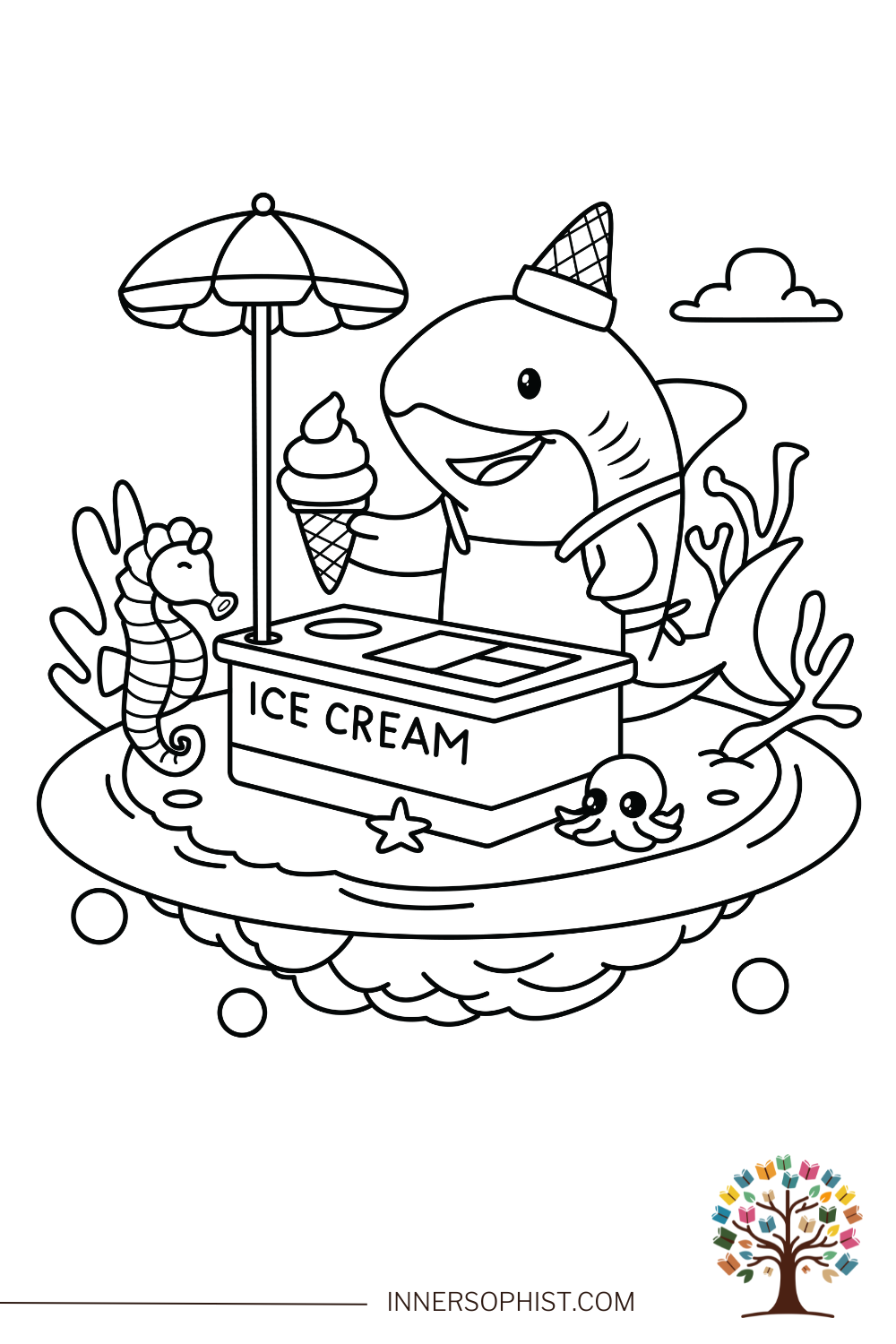 shark coloring page shark coloring page