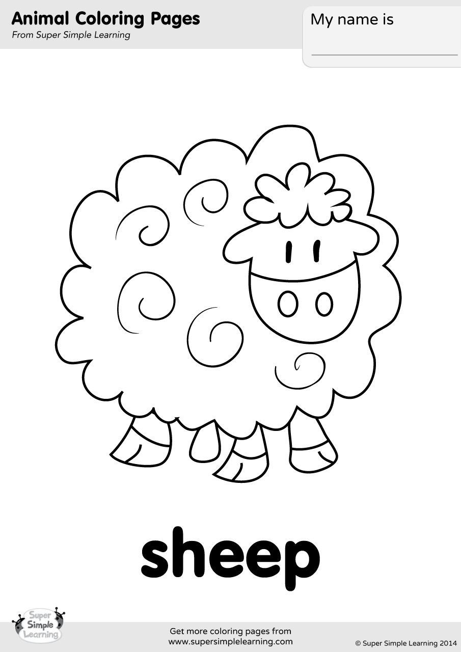 Sheep Coloring Page Super Simple Sheep Coloring Page Super Simple
