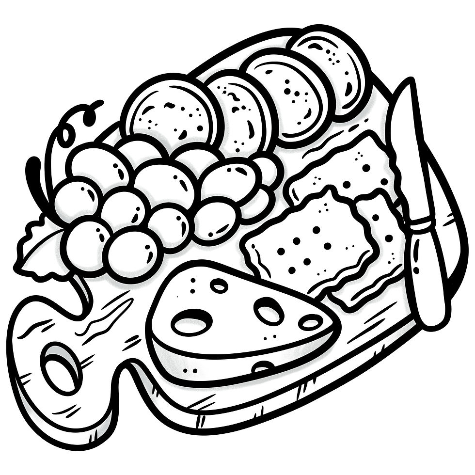 Simple Food Coloring Pages Digital Download 15 Pages Ally Art