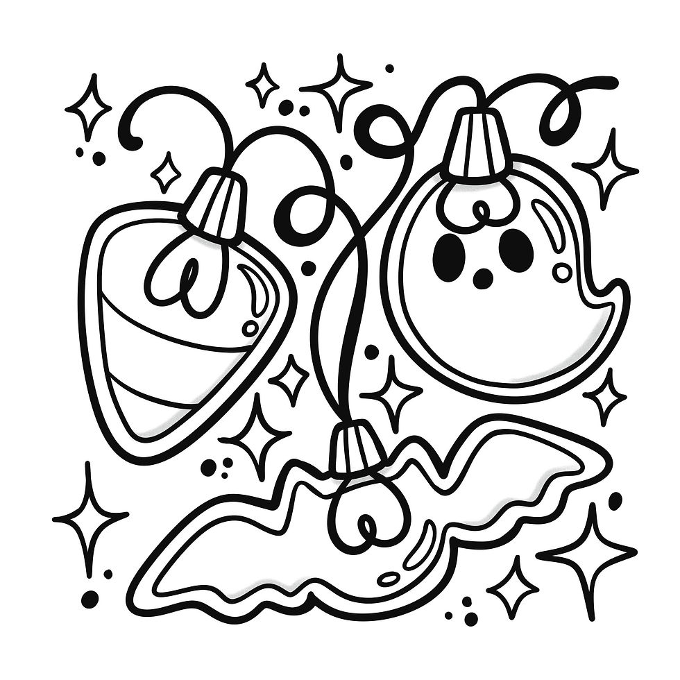 Simple Halloween Coloring Pages Digital Download 15 Pages Ally Art